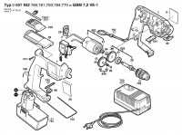 Bosch 0 601 932 763 GBM 7,2 VE-1 Cordless Drill 7.2 V / GB Spare Parts GBM7,2VE-1